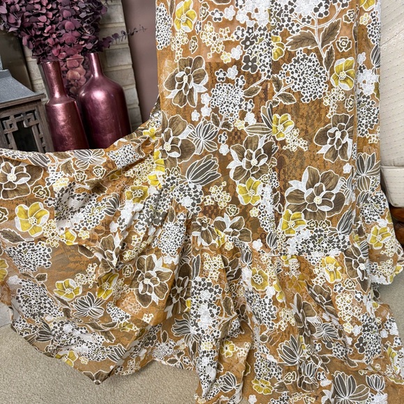 BRONX & BANCO Sicilia Ruffle Dress Tan Multi - Picture 7 of 11